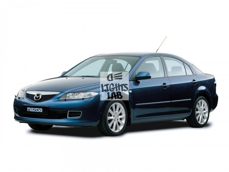 Mazda 6 2005 — замена линз на биксеноновые. Установка ангельских глазок