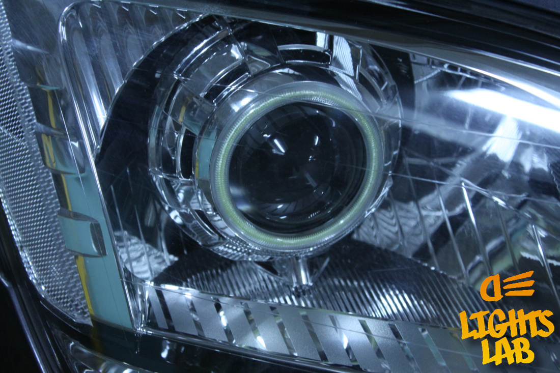 Chevrolet Orlando — установка биксеноновых линз (билинз) Koito Q5 3,0, ангельских глазок и омывателей Hella