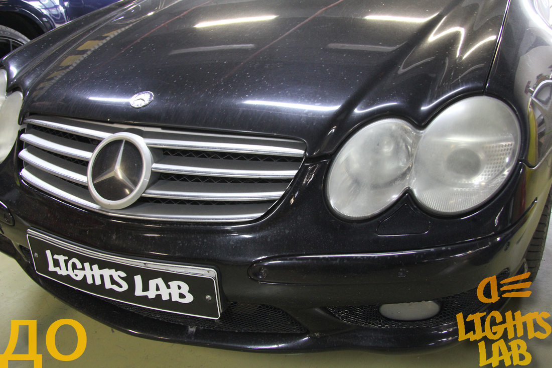 Тюнинг и реставрация фар Mercedes SL R230 AMG